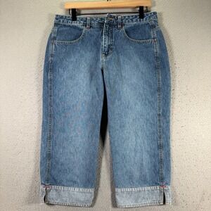 Vintage Unionbay Capri Jeans Womens 11 Blue Lightwash Denim Comfort Trendy Y2K